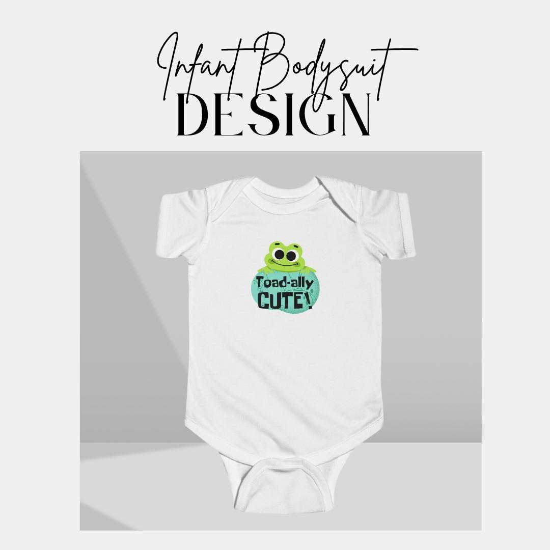 Ribbit-Ready Style! Toad-ally Cute Infant Fine Jersey Bodysuit Gift for New Parents Cute Baby Outfit Baby Shower Gift Idea Toddler Apparel