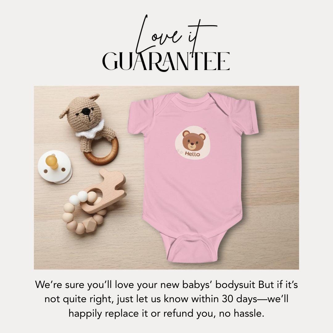 Cute Bear Infant Fine Jersey Bodysuit Newborn Baby Gift Toddler Outfit Cute Baby Clothes Adorable Baby Shower Gift Idea for New Parents