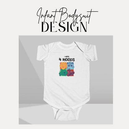 Infant Mood Fine Jersey Bodysuit Cute Baby Onesie for New Parents Funny Baby Gift Toddler Outfit Adorable Baby Shower Present Kids Clothing