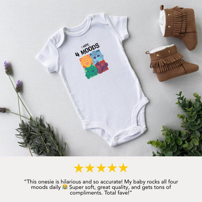 Infant Mood Fine Jersey Bodysuit Cute Baby Onesie for New Parents Funny Baby Gift Toddler Outfit Adorable Baby Shower Present Kids Clothing