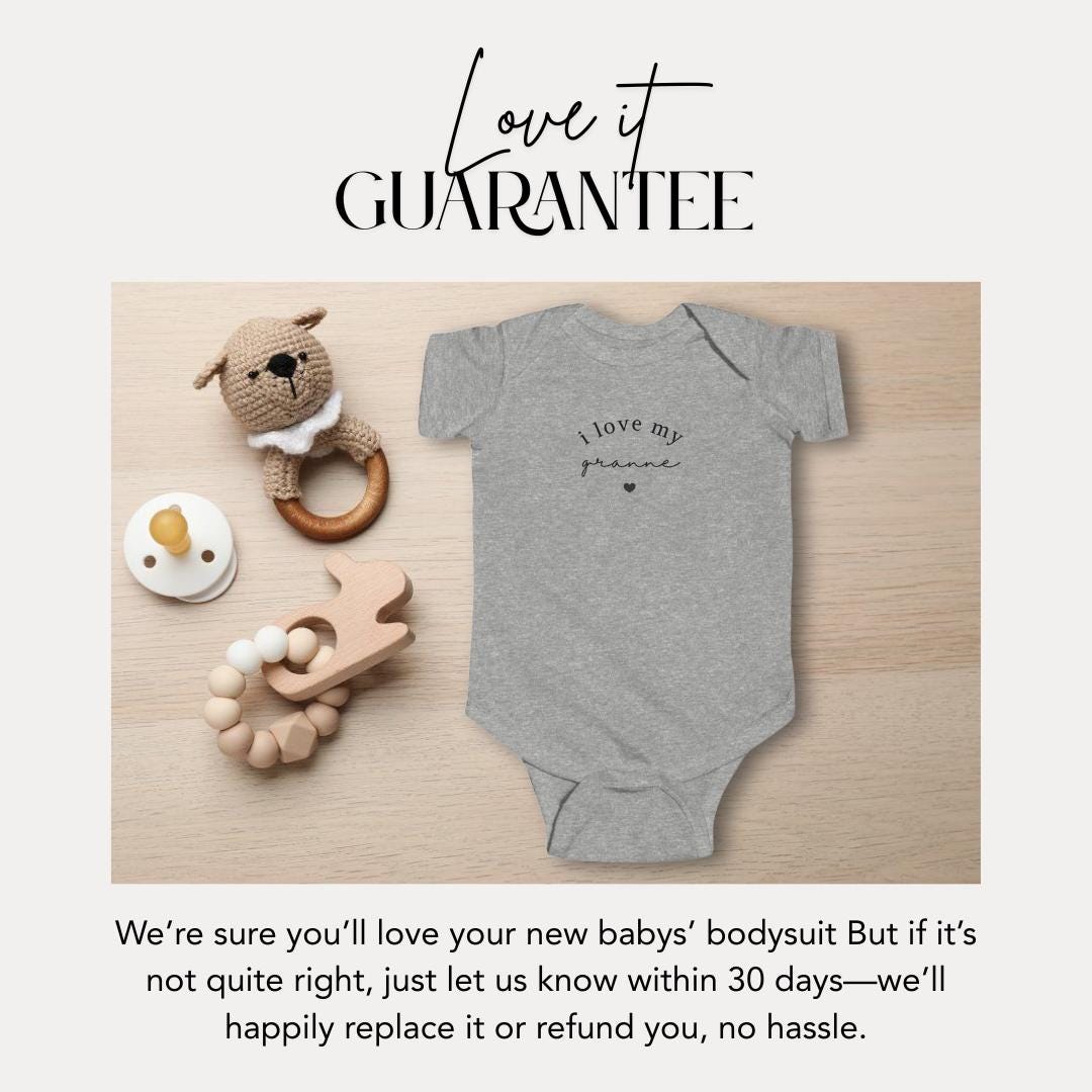 I Love My Granne Infant Fine Jersey Bodysuit Sweet Infant Onesie for Baby Girl or Boy Granne Gift Idea Granne Onesie Present Grandbaby Gift