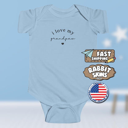 I Love My Grandpaw Infant Fine Jersey Bodysuit Adorable Baby Shower Outfit Newborn Keepsake for Grandparents Day Grandpaw Gift Baby Onesie