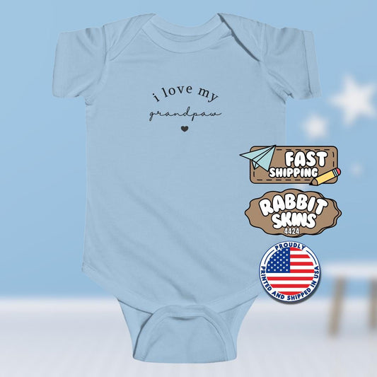 I Love My Grandpaw Infant Fine Jersey Bodysuit Adorable Baby Shower Outfit Newborn Keepsake for Grandparents Day Grandpaw Gift Baby Onesie