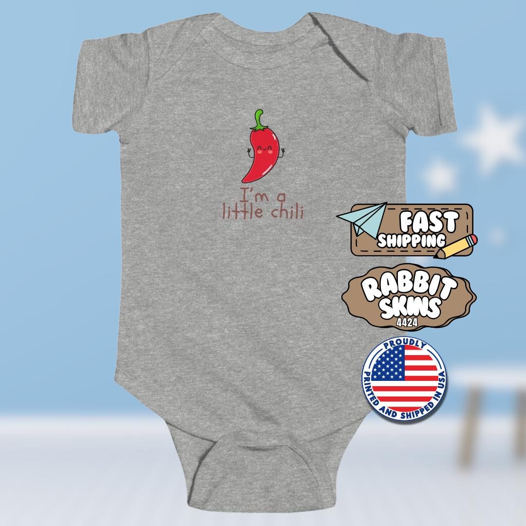 I'm a Little Chili Funny Infant Fine Jersey Bodysuit Chill Chili Cute Onesie Baby Outfit Baby Shower Gift Funny Baby Clothes Toddler Apparel