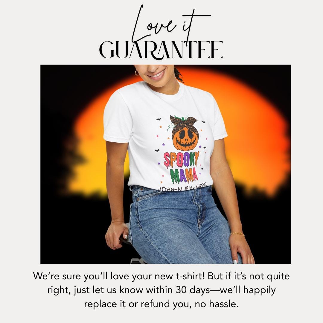 Personalized Spooky Mama Halloween Comfort Colors T-shirt Customized Kids' Name Shirt Boo Crew Shirt Spooky Season Gift Halloween Mom Shirt