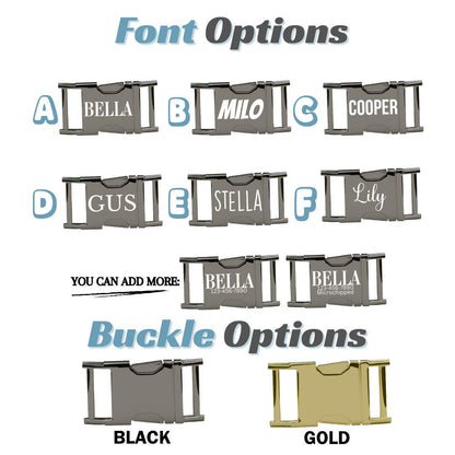 Personalized Camouflage Dog Collar with Name Engraved Cute & Soft Military Style Adjustable Collar Leash Set Wedding Dog Tag Gift (OG-64)