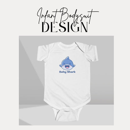 Baby Shark Infant Fine Jersey Bodysuit Shark Baby Clothes Cute Baby Clothes Baby Shower Gift Newborn Outfit Fun Shark Apparel Toddler Onesie