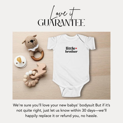 Adorable Little Brother Infant Fine Jersey Bodysuit Perfect Newborn Brother & Baby Shower Outfit Baby Announcement Cute Outfit Newborn Boy