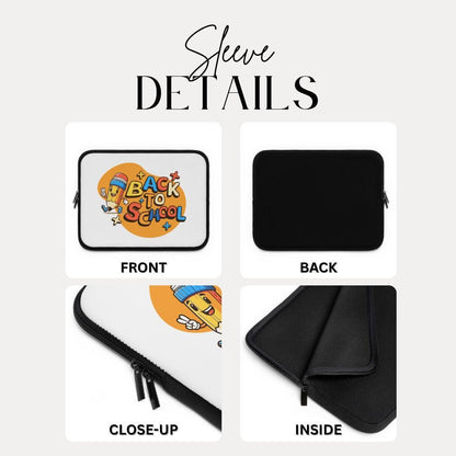 Back to School Laptop Sleeve with Cute Pencil Design Tech Case for Students or Kids Unique School Supplies Gift for Students Laptop Case