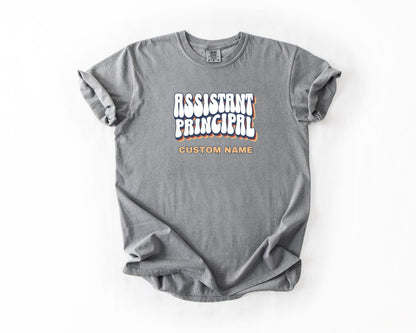 Assistant Principal T-Shirt, Comfort Colors, Custom Teacher Shirt, Cute Teacher Gift, Back to School Tee, Classroom Apparel, Teacher Shirt