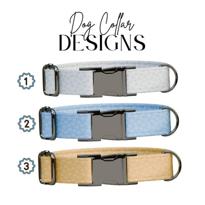 Personalized Daisy Floral Dog Collar with Name Engraved Cute & Soft Adjustable Collar Leash Set Unique Daisy Floral Pet Dog Tag Gift (OG-77)