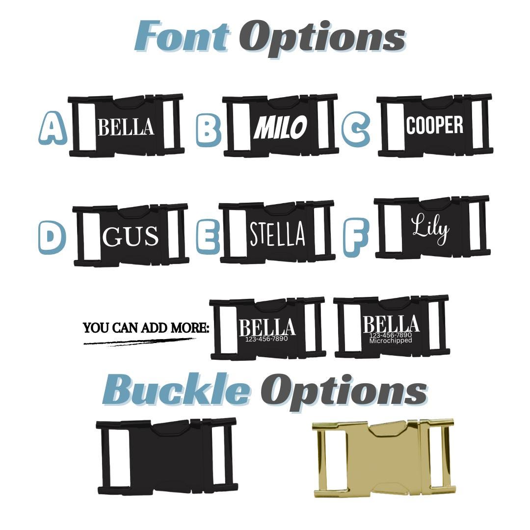 Personalized Nautical Dog Collar with Name Engraved Cute and Soft Anchor Adjustable Collar & Leash Set Black / Gold Buckle Dog Gift (OG-105)