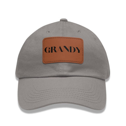 Grandy Hat with Stylish Leather Patch (Rectangle) Baseball Cap Everyday Wear Classic Grandy Cap Unique Gift for Him, Grandpa, Grandy, or Dad