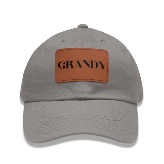 Grandy Hat with Stylish Leather Patch (Rectangle) Baseball Cap Everyday Wear Classic Grandy Cap Unique Gift for Him, Grandpa, Grandy, or Dad