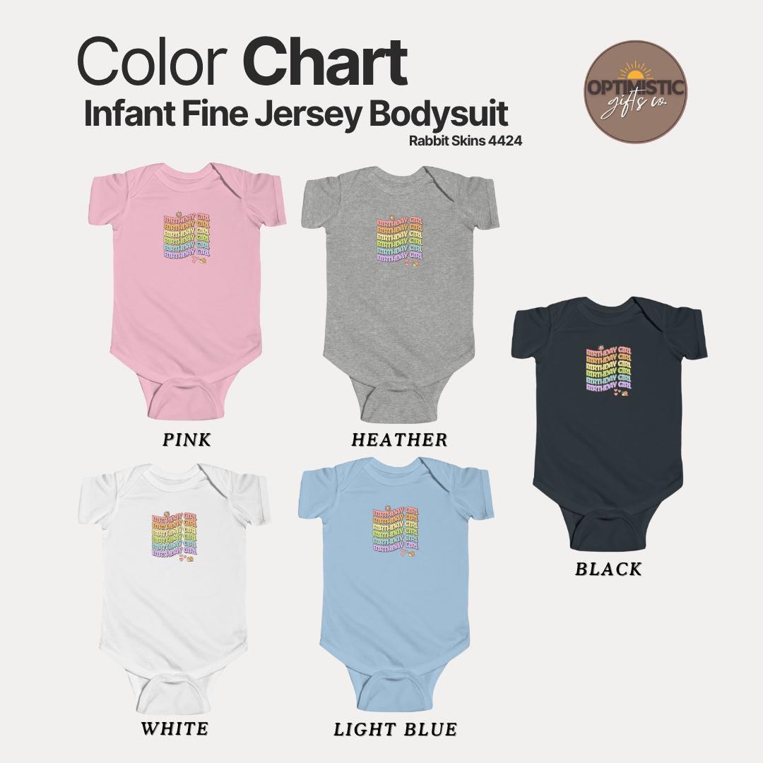 Birthday Girl Infant Fine Jersey Bodysuit Rainbow Baby Onesie Cute Gift Idea for Baby Showers Parties & Photos Baby First Birthday Outfit