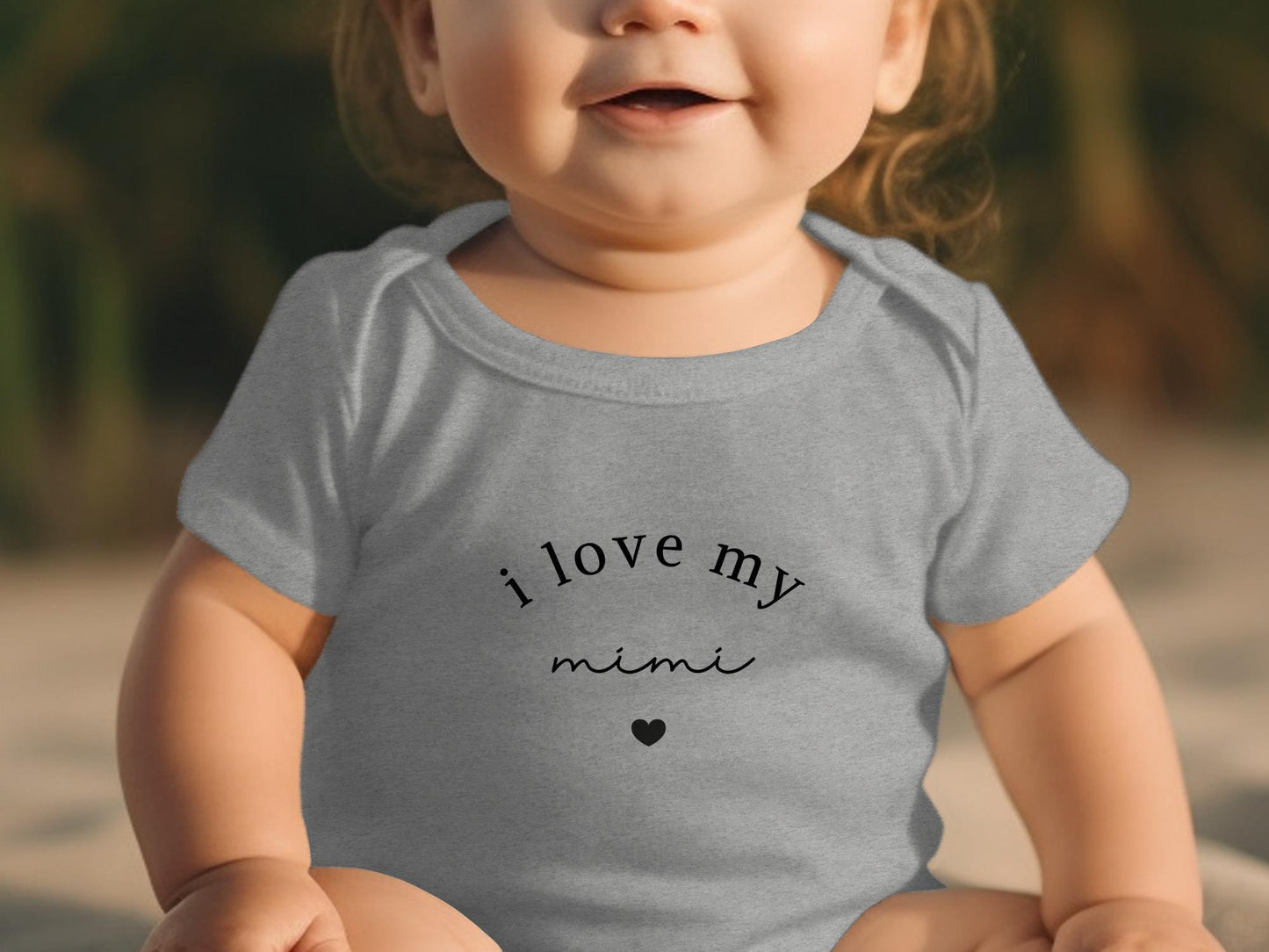 I Love My Mimi Infant Fine Jersey Bodysuit Sweet Infant Onesie for Baby Girl or Boy Mimi Gift Idea Mimi Onesie Present for First Grandbaby