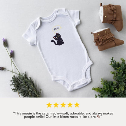 Cute Cat Infant Fine Jersey Bodysuit Perfect Baby Gift Halloween Outfit Adorable Cat Lover Baby Shower Present Fun Playwear Adorable Onesie