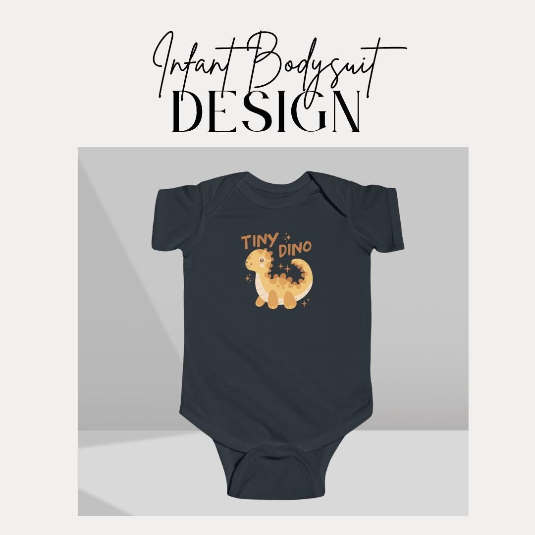 Tiny Dino Infant Fine Jersey Bodysuit Cute Baby Clothes Newborn Gift Toddler Outfit Dinosaur Theme Baby Shower Present Dino Newborn Clothes
