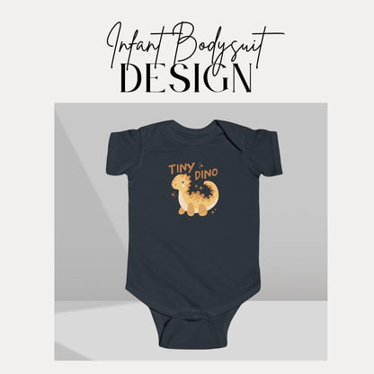 Tiny Dino Infant Fine Jersey Bodysuit Cute Baby Clothes Newborn Gift Toddler Outfit Dinosaur Theme Baby Shower Present Dino Newborn Clothes