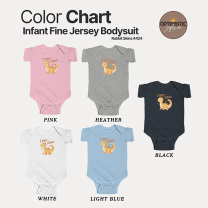 Tiny Dino Infant Fine Jersey Bodysuit Cute Baby Clothes Newborn Gift Toddler Outfit Dinosaur Theme Baby Shower Present Dino Newborn Clothes