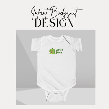 Cute Little Dino Infant Fine Jersey Bodysuit Baby Shower Gift Toddler Outfit Little Dino Onesie Newborn Clothing Dinosaur Gift Baby Clothes
