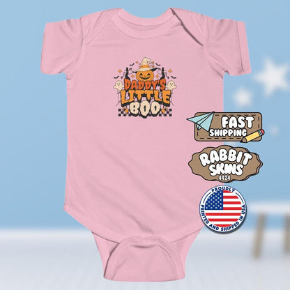 Daddy's Little Boo Infant Fine Jersey Bodysuit Gift for New Parents Halloween Baby Apparel Baby Shower Gift Adorable Halloween Baby Clothes