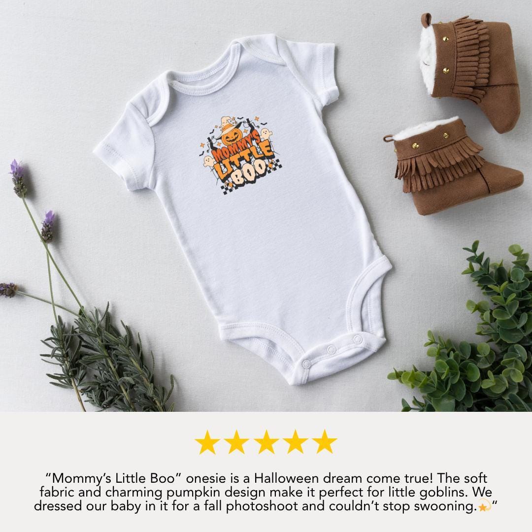 Daddy's Little Boo Infant Fine Jersey Bodysuit Gift for New Parents Halloween Baby Apparel Baby Shower Gift Adorable Halloween Baby Clothes