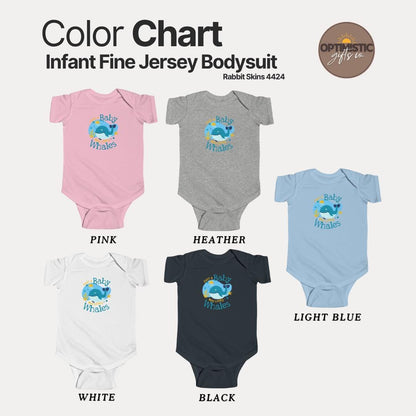 Just a Baby Who Loves Whales Cute Infant Fine Jerser Bodysuit Newborn Baby Shower Gift Idea Toddler Apparel for New Parents Animal Theme