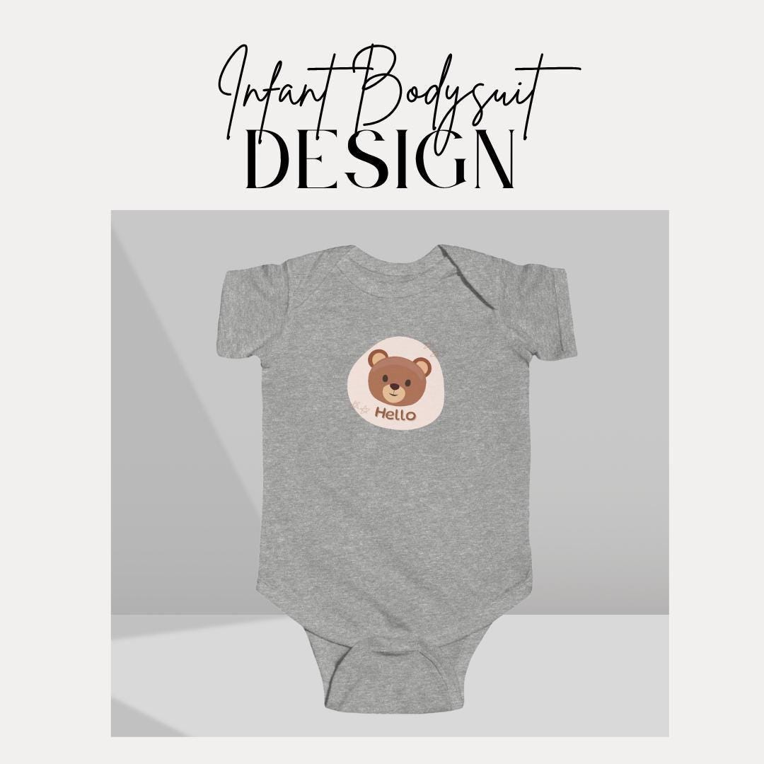 Cute Bear Infant Fine Jersey Bodysuit Newborn Baby Gift Toddler Outfit Cute Baby Clothes Adorable Baby Shower Gift Idea for New Parents