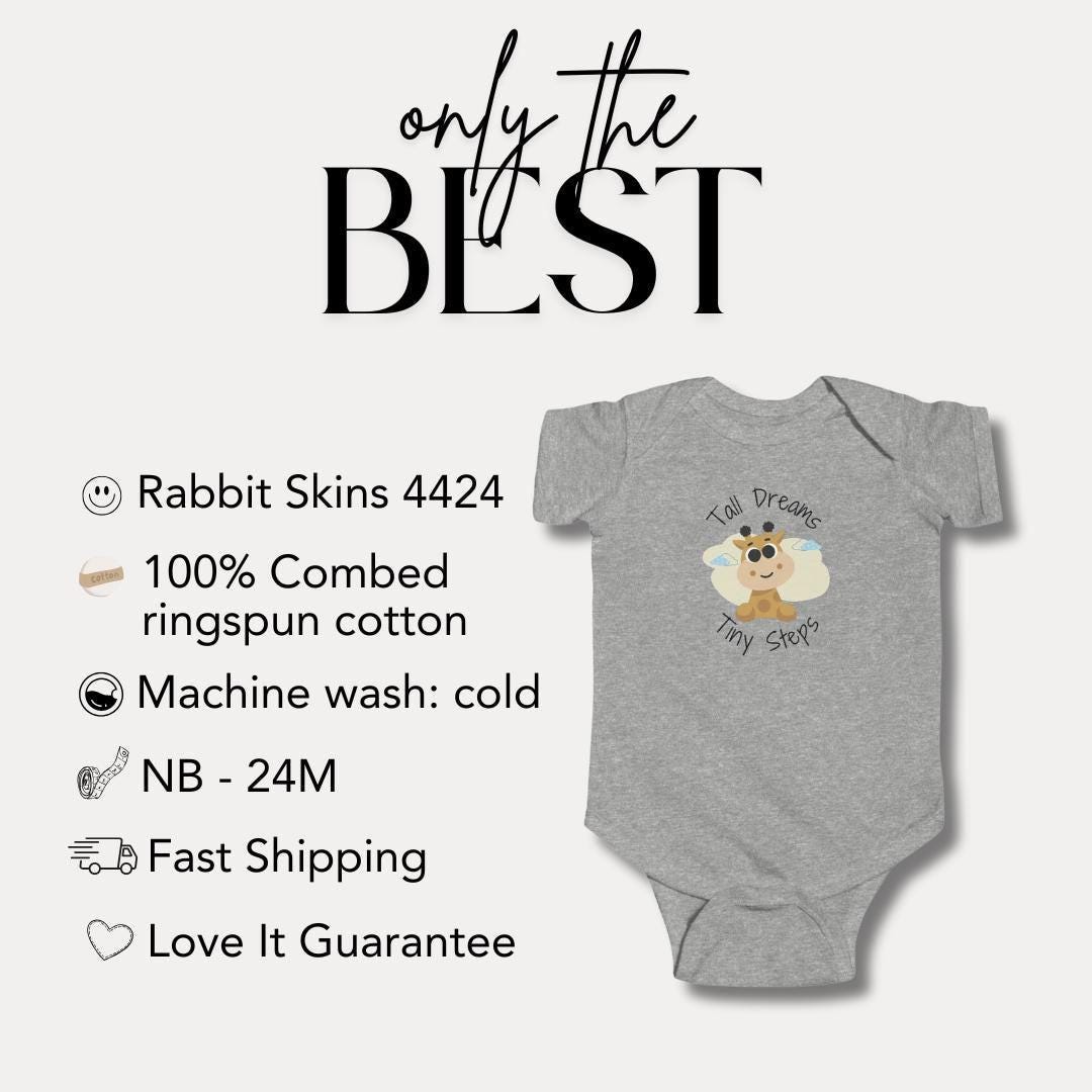 Giraffe Animal Themed Infant Fine Jersey Bodysuit Infant Clothing Baby Shower Gift Nursery Outfit Newborn Apparel Onesie for Future Explorer