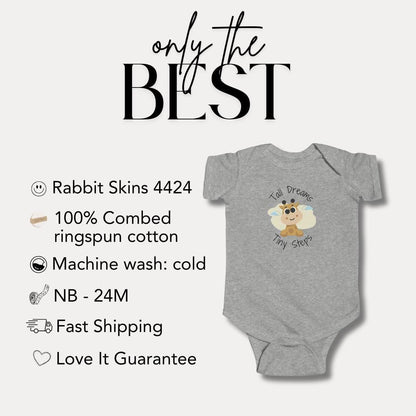 Giraffe Animal Themed Infant Fine Jersey Bodysuit Infant Clothing Baby Shower Gift Nursery Outfit Newborn Apparel Onesie for Future Explorer