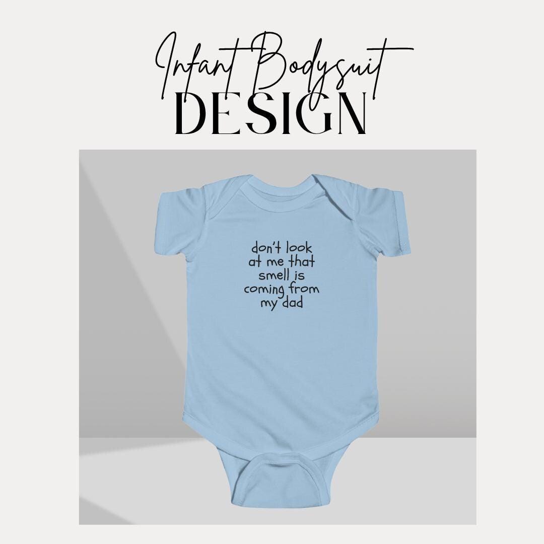 Funny Infant Fine Jersey Bodysuit Baby Shower Gift Idea Newborn Outfit Cute Baby Apparel Dad Joke Bodysuit for Newborn Unique Baby Clothes