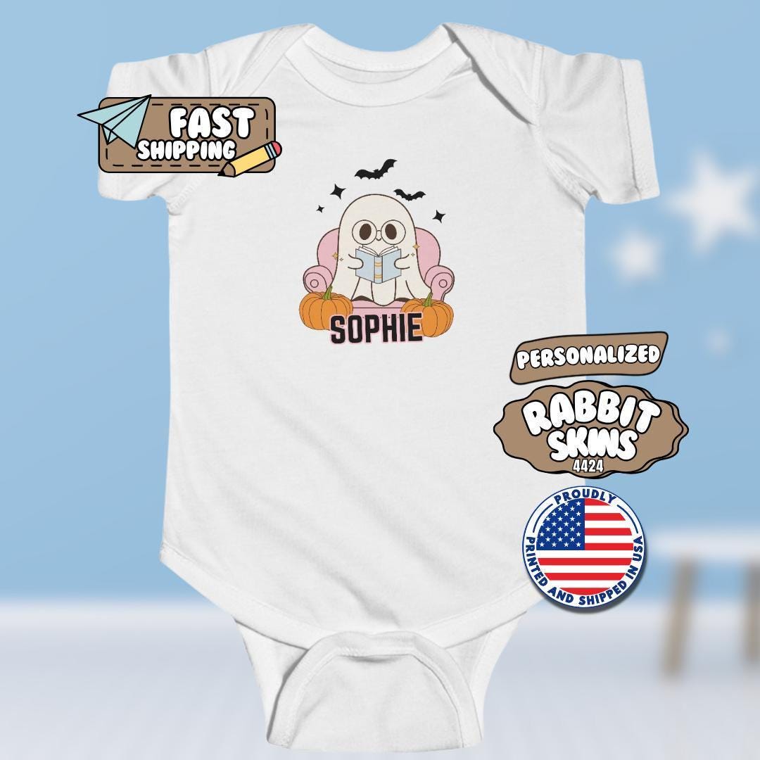 Personalized Halloween Infant Fine Jersey Bodysuit Cute Baby Costume Baby Shower Gift Toddler Halloween Outfit Custom Name Bodysuit for Baby