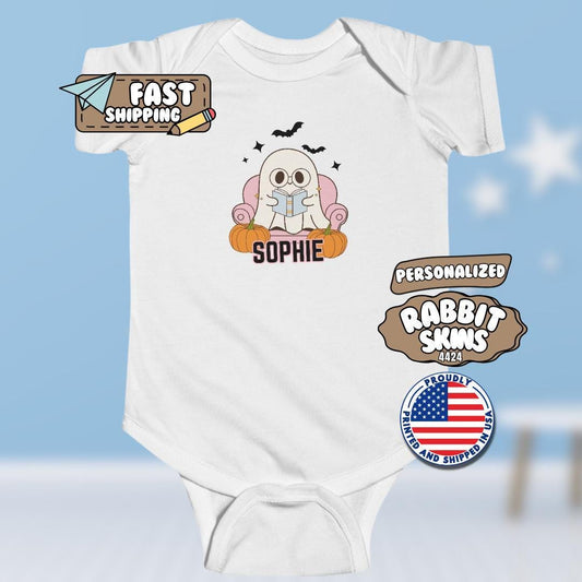 Personalized Halloween Infant Fine Jersey Bodysuit Cute Baby Costume Baby Shower Gift Toddler Halloween Outfit Custom Name Bodysuit for Baby