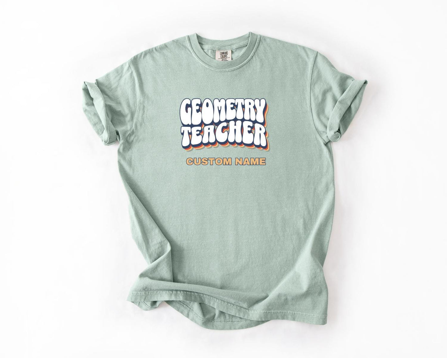 Geometry Teacher T-Shirt, Comfort Colors, Custom Teacher Shirt, Gift for Educators, Back to School, Math Teacher Apparel, Classroom Tees