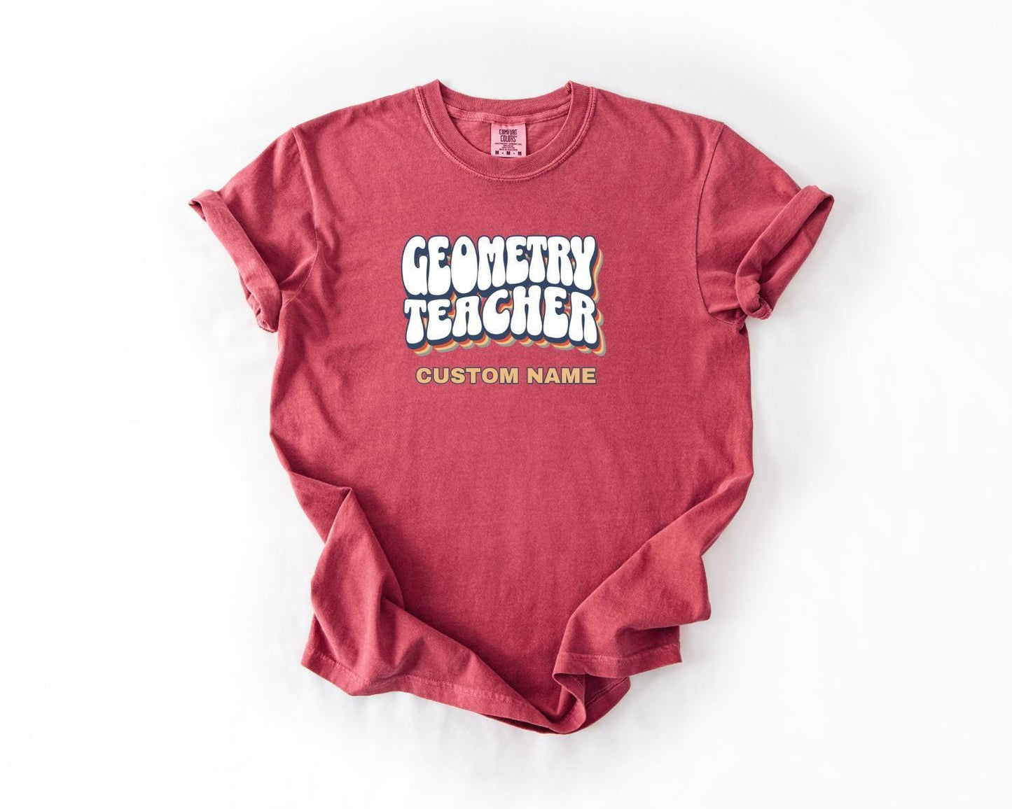 Geometry Teacher T-Shirt, Comfort Colors, Custom Teacher Shirt, Gift for Educators, Back to School, Math Teacher Apparel, Classroom Tees