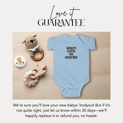 Adorable Tax Deduction Infant Fine Jersey Bodysuit Gift for New Parents Baby Shower Nursery Essentials Cute Infant Outfit Funny Baby Clothes