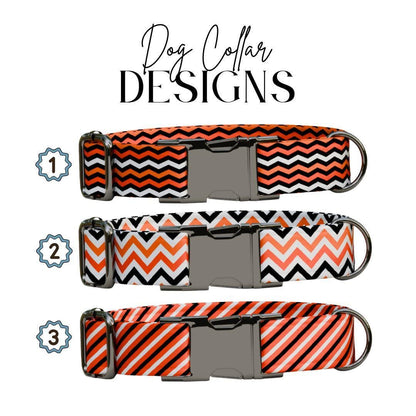 Personalized Halloween Dog Collar with Name Engraved Cute and Soft Fall Adjustable Collar & Leash Set Black or Gold Buckle Dog Gift (OG-119)