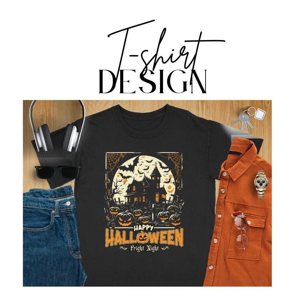 Happy Halloween Haunted House T-Shirt Comfort Colors Spooky Fright Night Graphic Tee Haunted House Aesthetic Fall Shirt Trick Or Treat Top