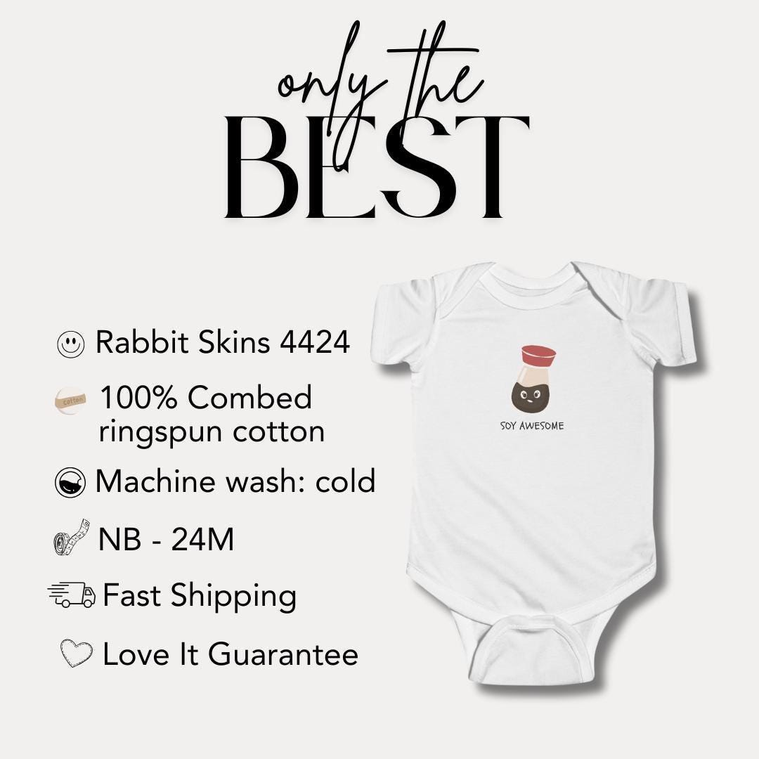 Infant Fine Jersey Bodysuit Soy Awesome Baby Romper Baby Shower Gift Newborn Outfit Punny Baby Clothes Adorable Newborns Gift Outfit Idea