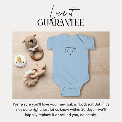 I Love My Abuela Infant Fine Jersey Bodysuit Gift for Newborns Abuela Baby Gift Idea Cute Baby Shower Present Gift for Abuela's Little Love