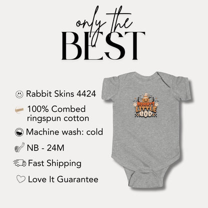 Daddy's Little Boo Infant Fine Jersey Bodysuit Gift for New Parents Halloween Baby Apparel Baby Shower Gift Adorable Halloween Baby Clothes