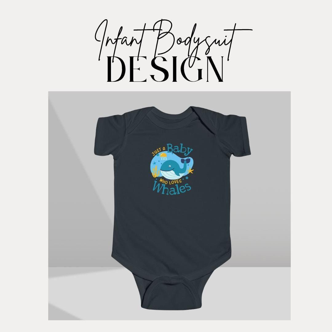 Just a Baby Who Loves Whales Cute Infant Fine Jerser Bodysuit Newborn Baby Shower Gift Idea Toddler Apparel for New Parents Animal Theme