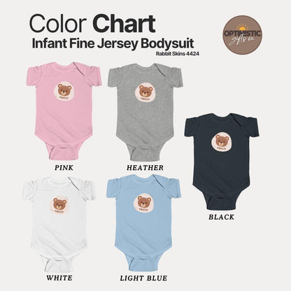 Cute Bear Infant Fine Jersey Bodysuit Newborn Baby Gift Toddler Outfit Cute Baby Clothes Adorable Baby Shower Gift Idea for New Parents