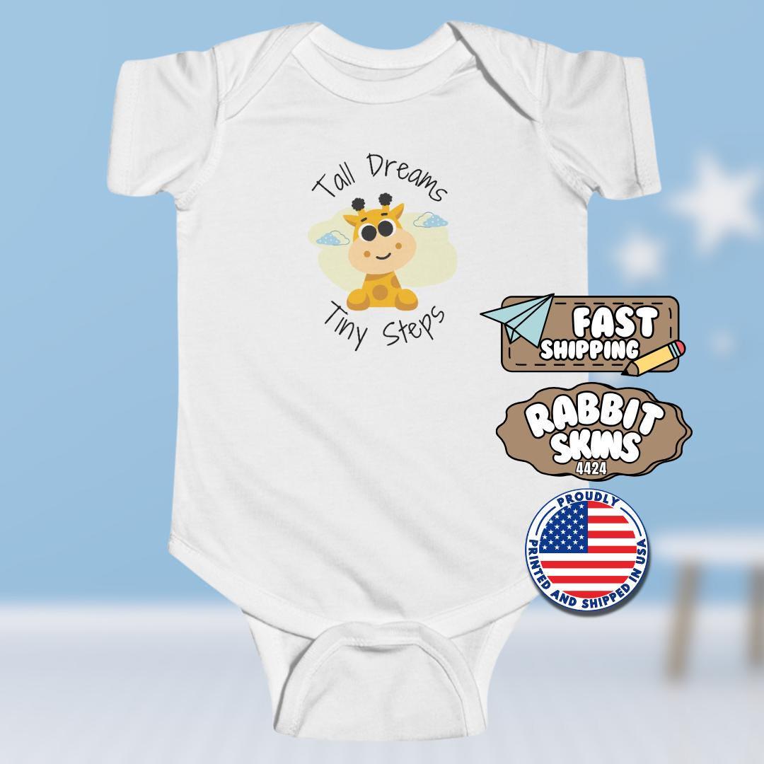 Giraffe Animal Themed Infant Fine Jersey Bodysuit Infant Clothing Baby Shower Gift Nursery Outfit Newborn Apparel Onesie for Future Explorer