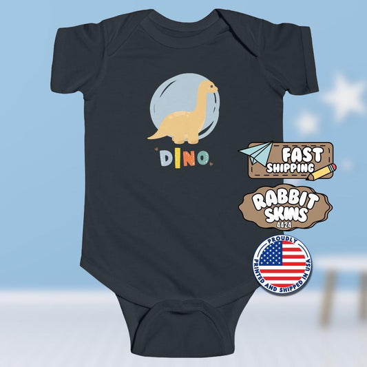 Dino Infant Fine Jersey Bodysuit Cute Infant Outfit for Baby Showers Birthdays Dino Lovers Unisex Newborn Outfit Adorable Dino Romper