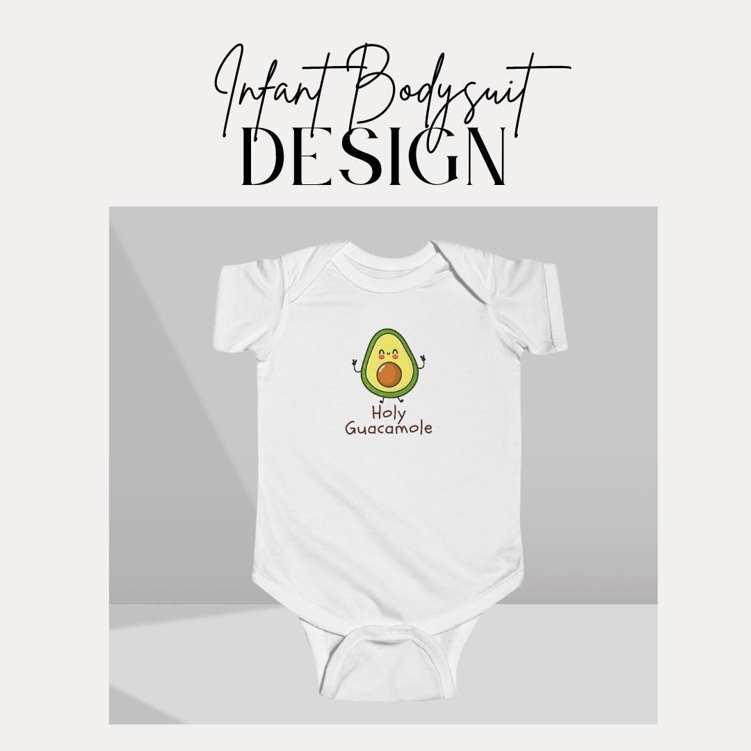 Cute Avocado Infant Fine Jersey Bodysuit Adorable Baby Outfit Funny Infant Clothes Baby Shower Gift Cotton Romper Sweet Gift for New Parents
