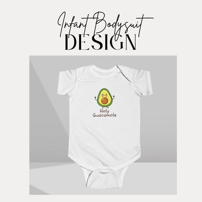 Cute Avocado Infant Fine Jersey Bodysuit Adorable Baby Outfit Funny Infant Clothes Baby Shower Gift Cotton Romper Sweet Gift for New Parents