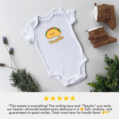 Cute Taco Infant Fine Jersey Bodysuit Funny Baby Outfit Newborn Gift Baby Shower Gift Taco Toddler Apparel Perfect for Taco Tuesday Snuggles