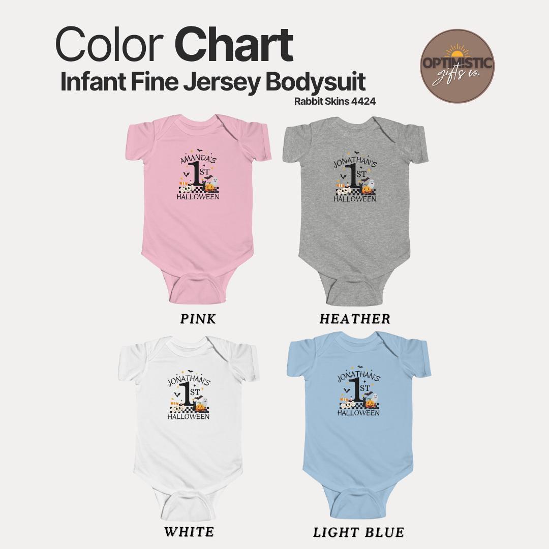 Personalized 1st Halloween Infant Fine Jersey Bodysuit 1st Halloween Outfit Toddler Costume Cute Baby Clothes Spooky Cute Baby Shower Gift